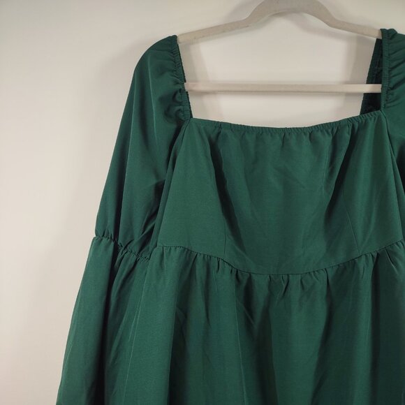 Exlura Green Peasant Mini Dress, Size XXL, NWT - Picture 3 of 8